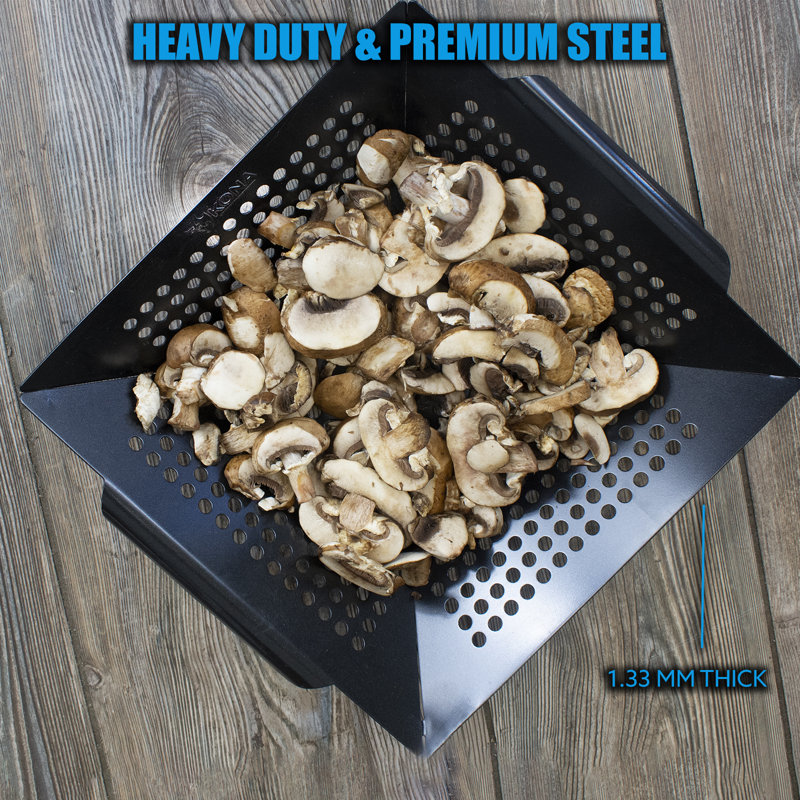 Kona Steel NonStick Dishwasher Safe Grill Basket & Reviews Wayfair